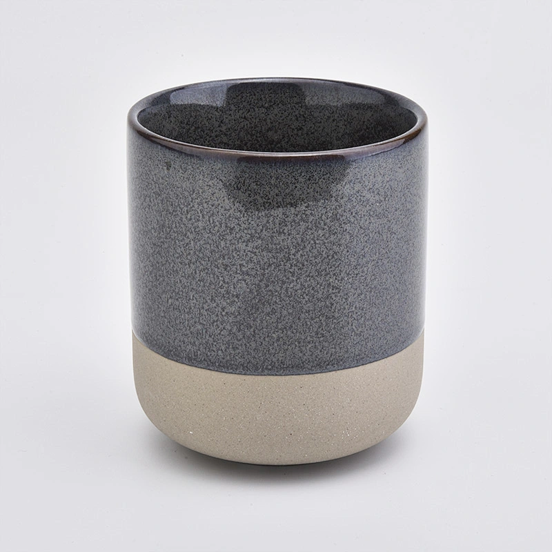 12oz ceramic vessel for candle making, unique glazed ceramic jar