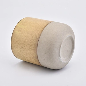 reactive yellow glazed ceramic candle holder, cylinder candle jars in bulk