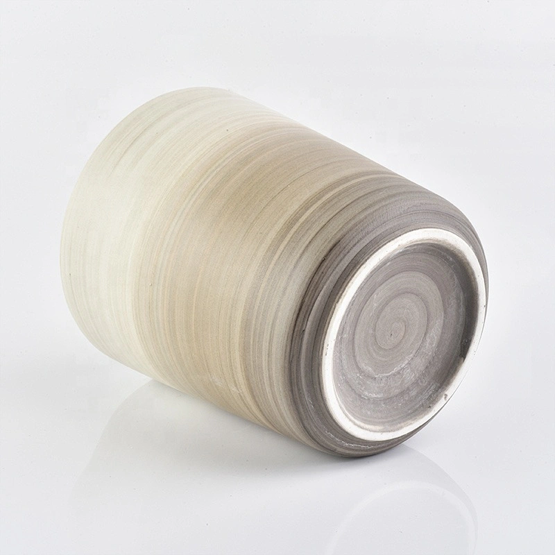 Matte blown glazed ceramic candle jars