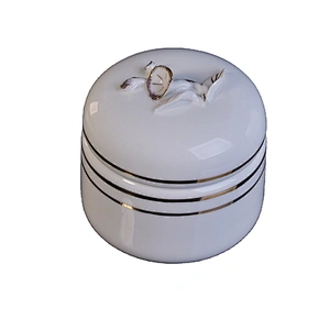Supplier custom empty white candle ceramic jars with lid