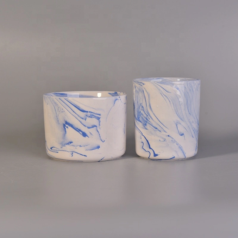 400ml Vintage mable ceramic candle holder suppliers