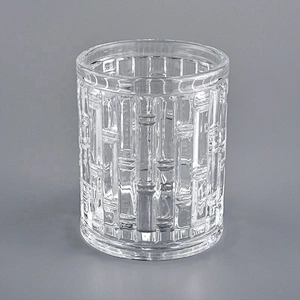 8oz 16oz Sunny crystal luxury custom empty Glass candle holders wholesales