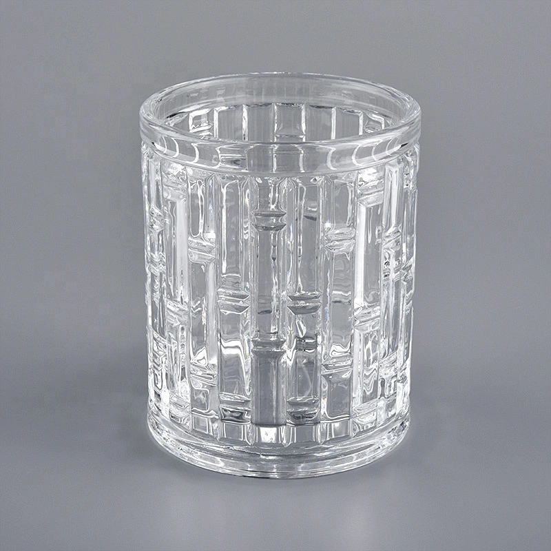 8oz 16oz Sunny crystal luxury custom empty Glass candle holders wholesales