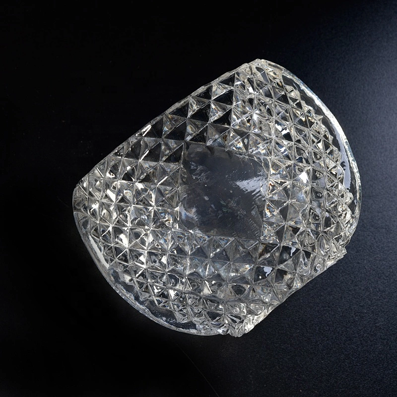 Wholesales crystal geometric luxury glass candle holder
