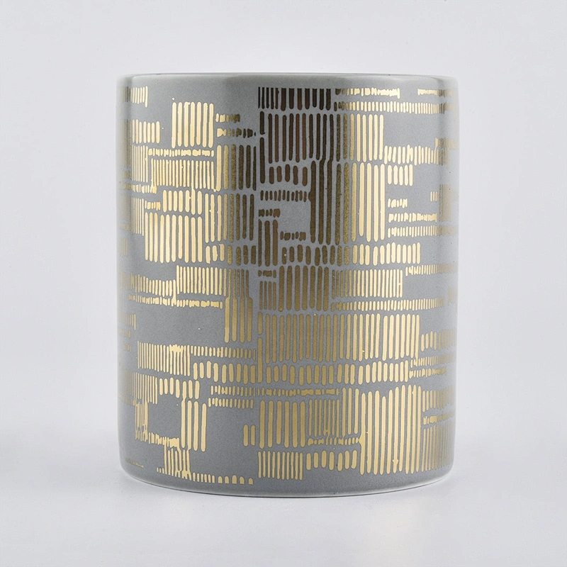 Sunny custom grey porcelain ceramic candle holders in bulk