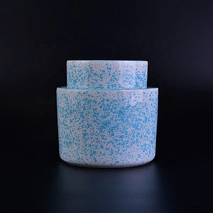 10oz vintage tealight candle container ceramic