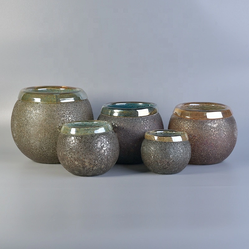 Factory price round tealight mercury candle glass jars