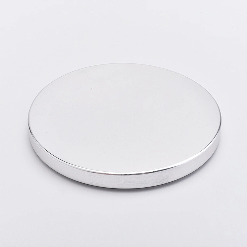 silver stainless lid, metal lid with silicone ring for candle holder