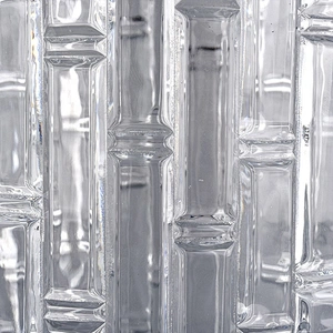 Sunny empty crystal translucent luxury large glass candle vessels