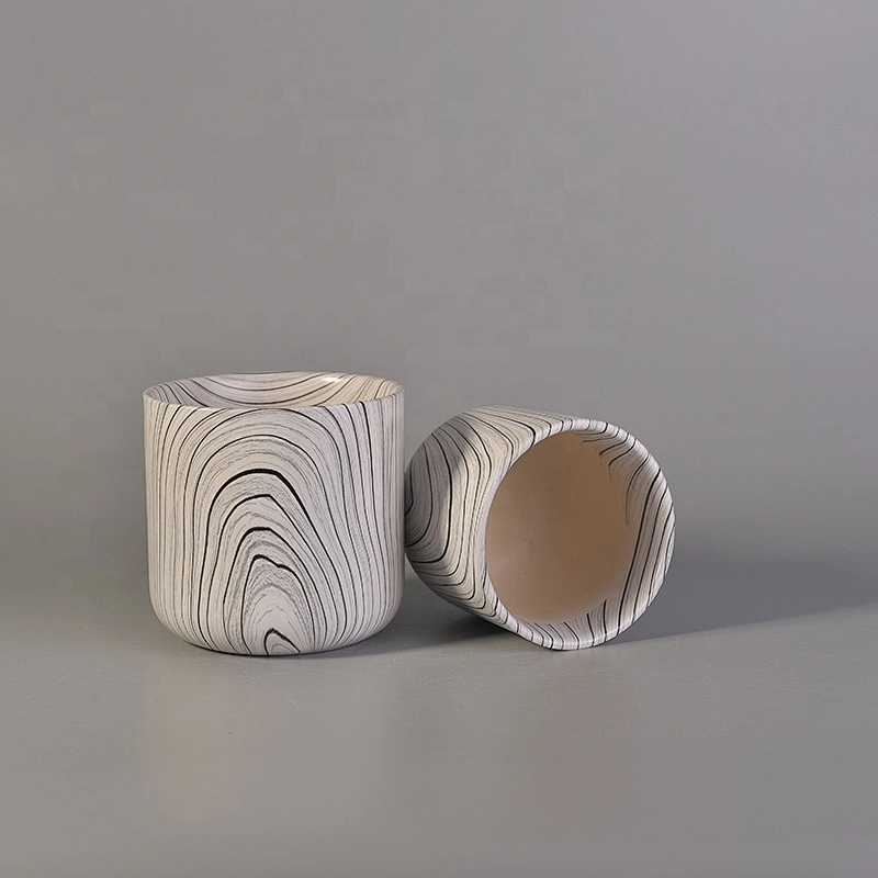 400ml Cylinder votive ceramic candle jars for home decor