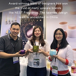 Sunny vintage votive candle ceramic holder with lids