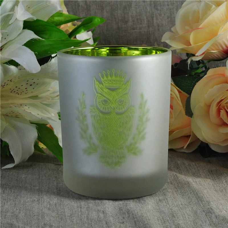 Wholesales frosted mercury Glass aroma candle holders