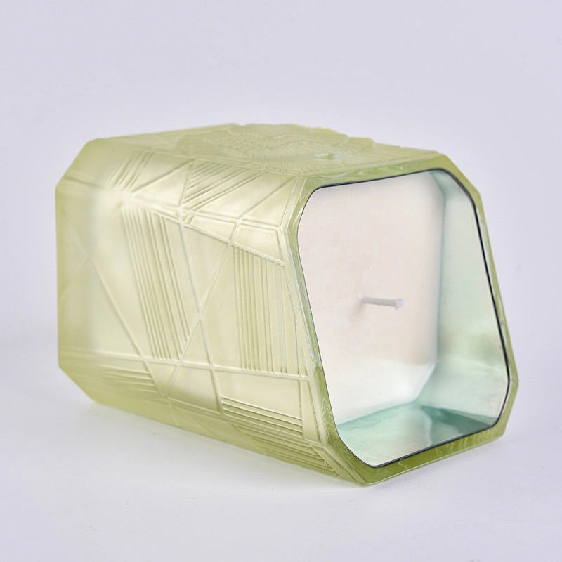 Hot sales Suppliers luxury square Glass candle jar holder