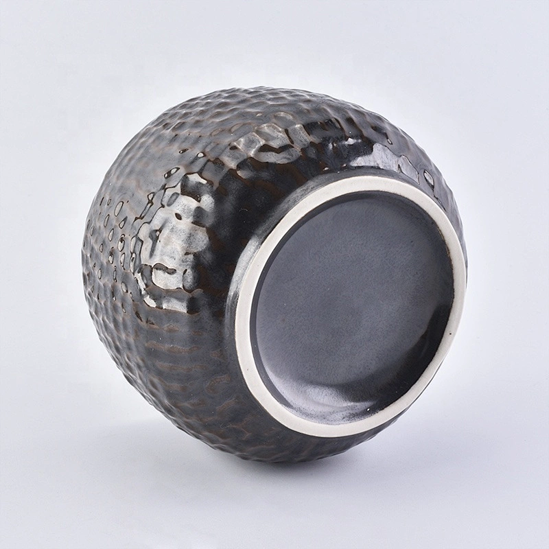 Ball shape  ceramic candle jars in bulk home decor candle holders  for wedding
