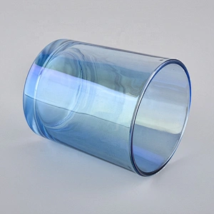 Factory price blue tealight clear glass candle jars holders 6oz 8oz 10oz