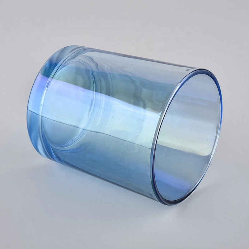 Factory price blue tealight clear glass candle jars holders 6oz 8oz 10oz