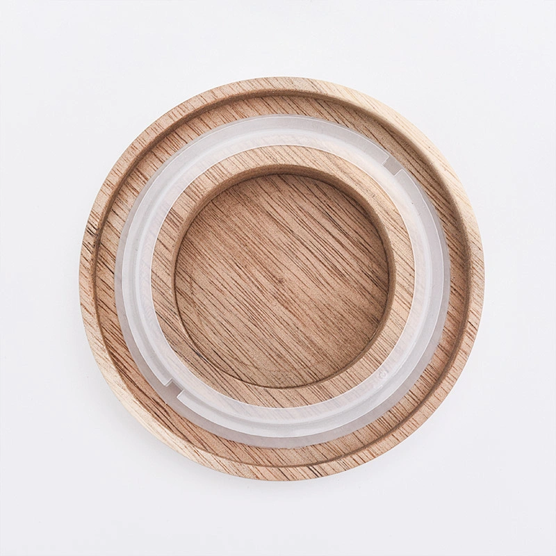 sandal wood lid for glass candle vessels candle accessory wholesales