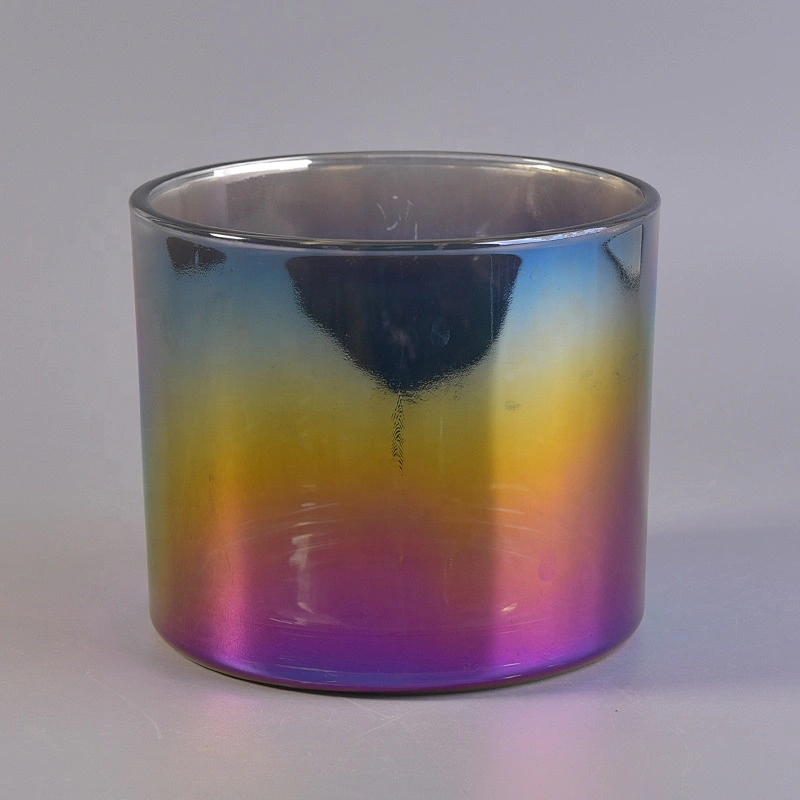 1200ml customized electroplating glass candle jars wholesales