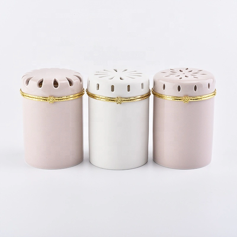 Unique ceramic votive candle jars candle holders with lid home decor in bulk