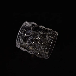 300ml Transparent customized candle jar glass candle holder in bulk