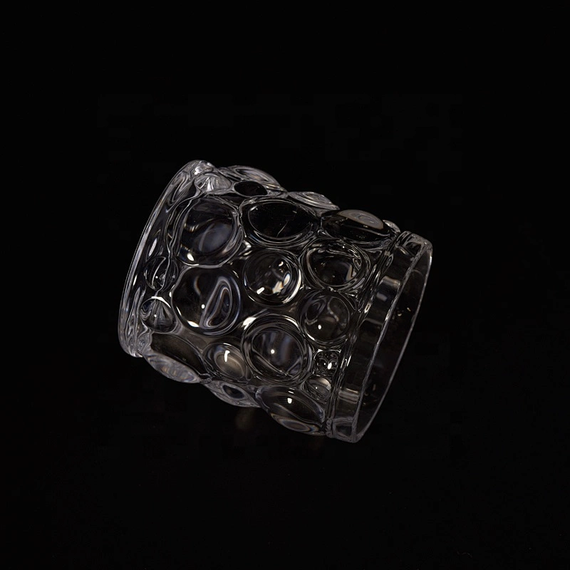 300ml Transparent customized candle jar glass candle holder in bulk