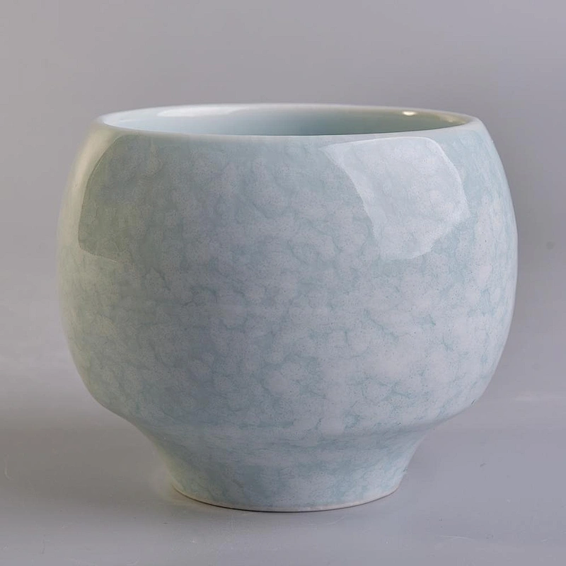 Sunny new design blue Luxury ceramic candle holder jar home decor