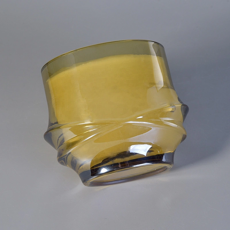 Sunny X-design luxury golden glass candle jars home decoration