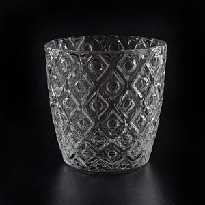 Clear round Glass Candle holders home Decor