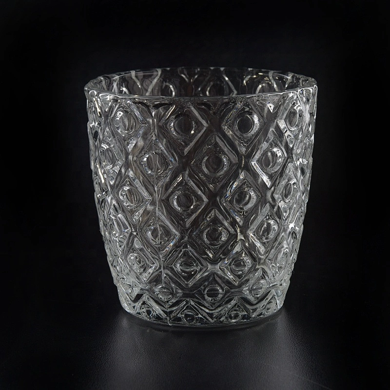 Clear round Glass Candle holders home Decor