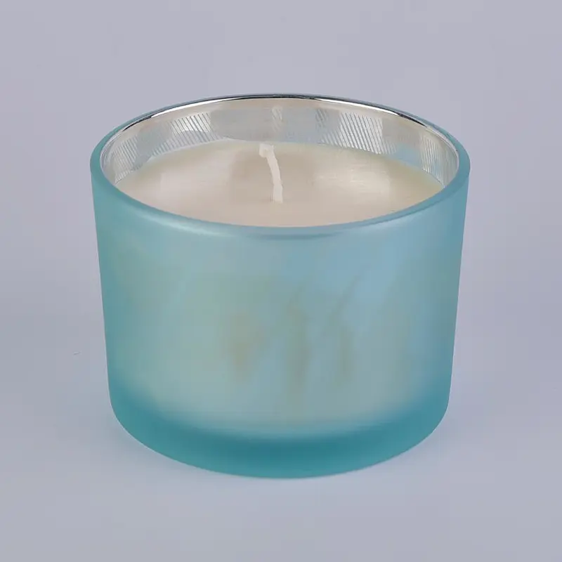 wide glass candle vessel, glass jar for candle making