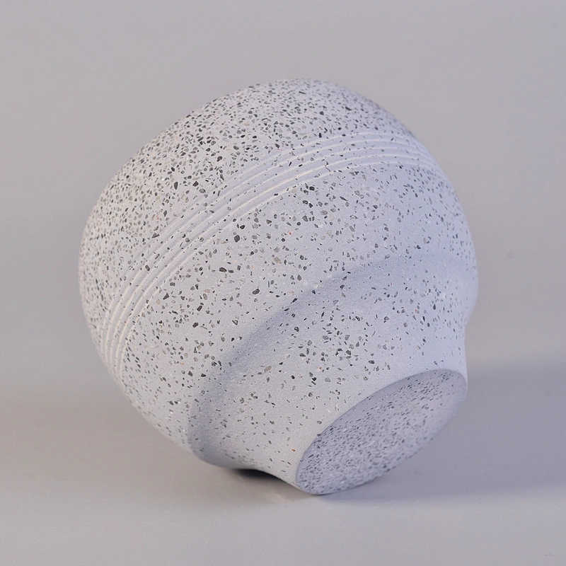 Wholesales custom round empty votive cement candle jar 8oz 10oz 12oz