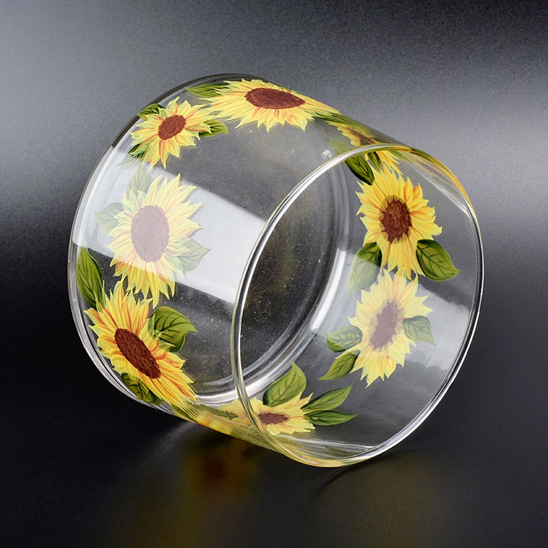 Wholesale handmade home decorative glass candle vessel