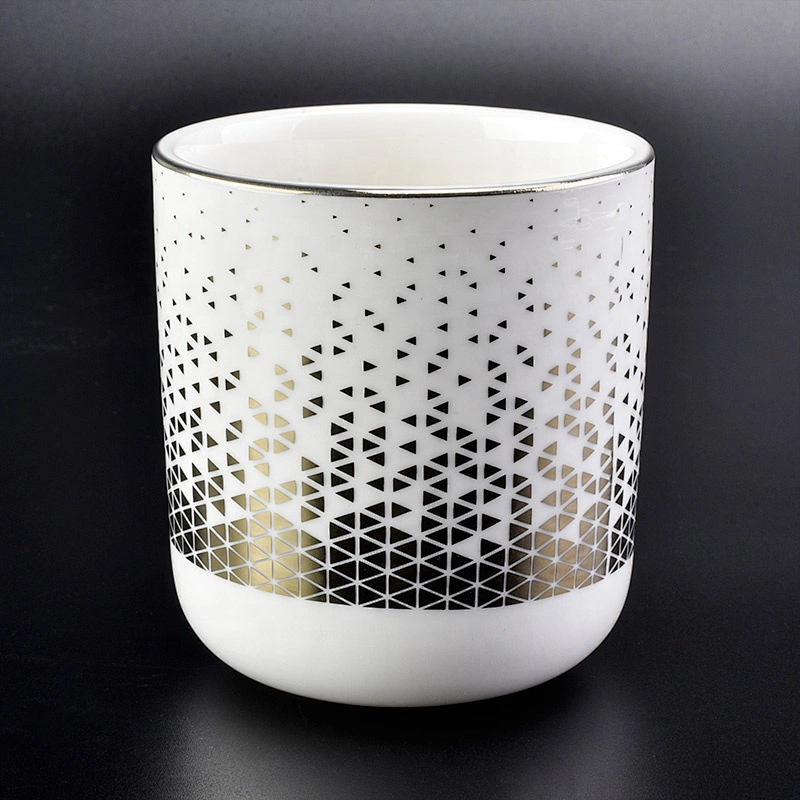 Wholesale Ceramic Candle Holder Mosaic Pattern Metallic Designs Home Decoration
