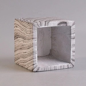 Square concrete candle vessel hurricane candle holders home decoration