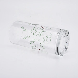 Wholesales 900ml Pillar Candle Holders Glass Candle Holders for Soy Wax Home Decor
