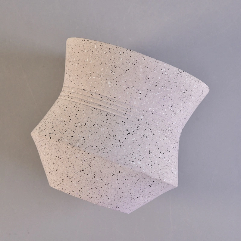 Wholesales luxury custom empty pink concrete candle holder