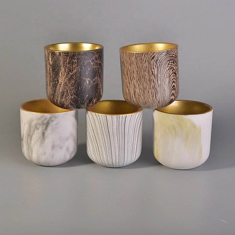 400ml Matte votive ceramic candle holders for home decoration