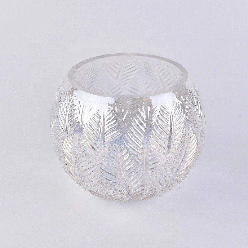 Clear Lotus leaf candle container votive glass candle vessel wedding decor in bulk