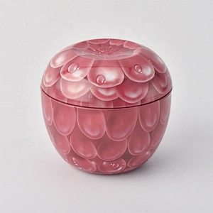 Vintage aluminium Metal Candle vessel tealight Metal Container with lid for Wedding Decoration