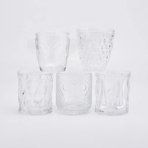 Customized engraving candle container votive glass candles jars scented wedding centerpieces in bulk