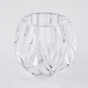 Sunny geo tealight crystal luxury glass candle jar