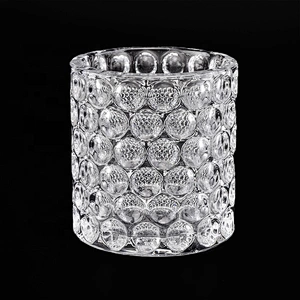 Clear customized votive candle vessel glass candle holder home decoration