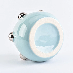 330ml Green ceramic candle holder luxury candle vessel home decor
