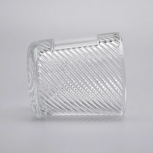 wholesale clear glass candle jars can be make different decoration candle holder