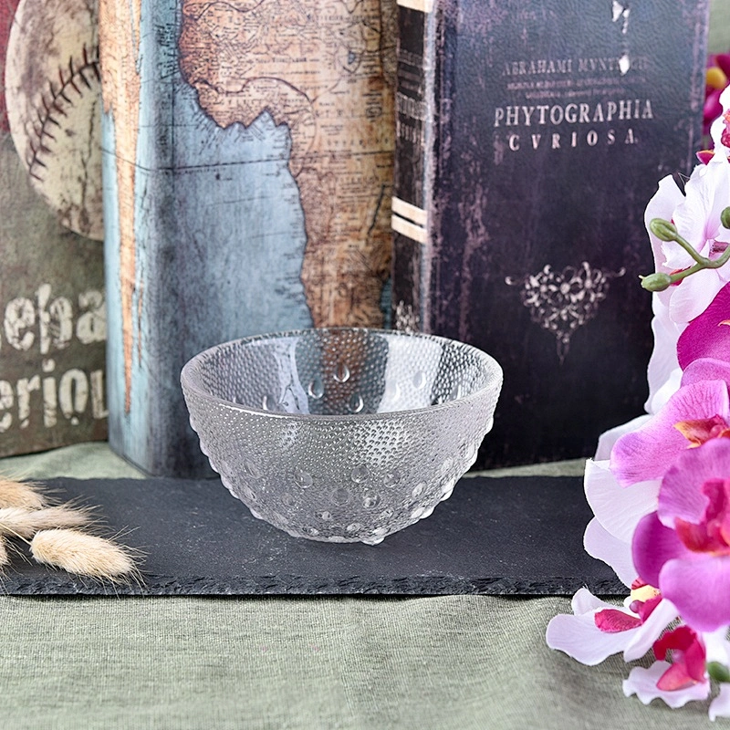 Unique bowl-shape candle holder tea light glass candle vessel wedding decor wholesale