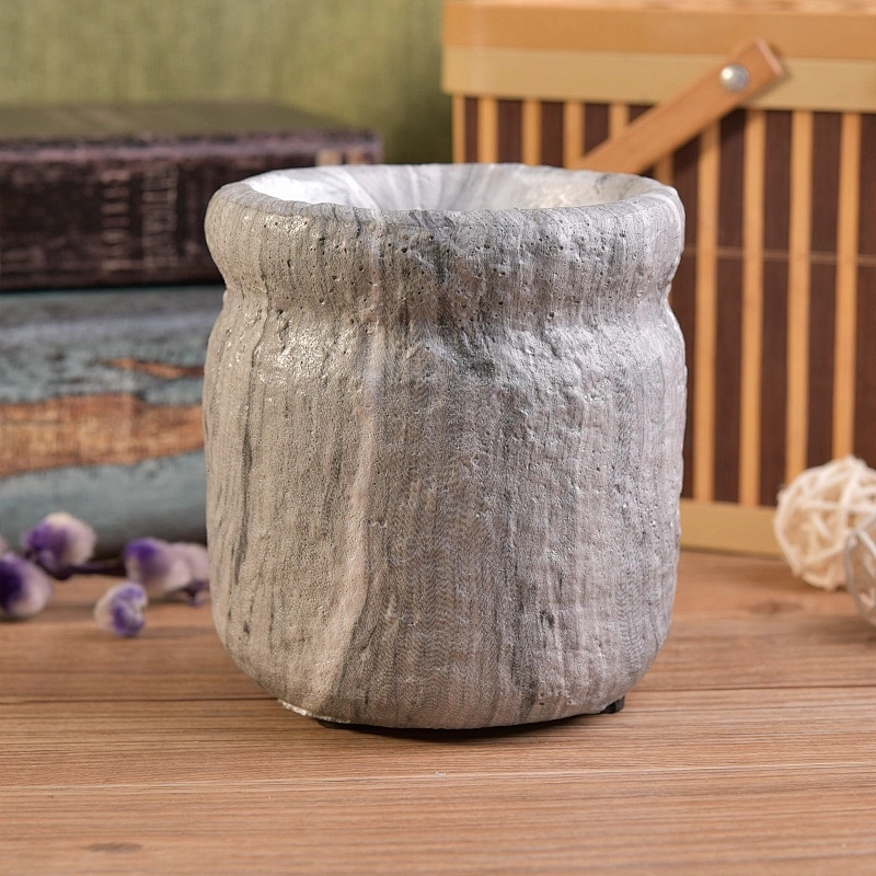 Round cement candle holder custom wholesales