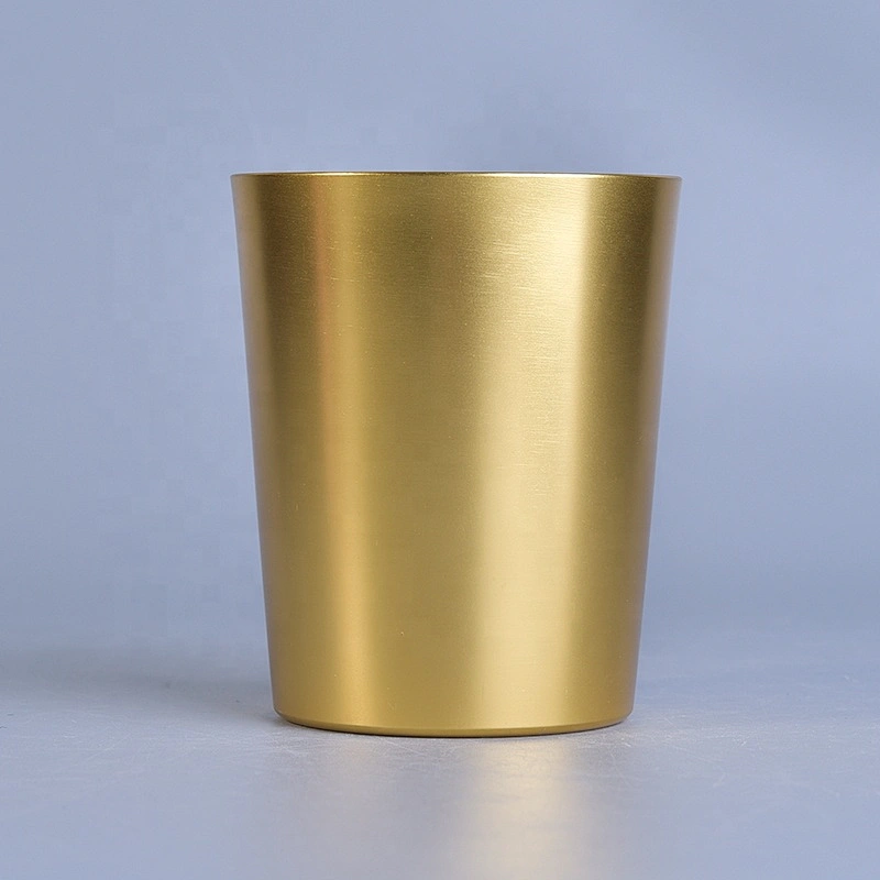 12oz Matte Gold Metal Candle Jars Aluminum Candle Container for Soy Wax Home Decor