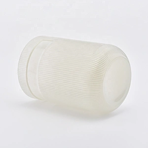 Cylinder customized striped candle vessel glass candle holder wedding centerpieces