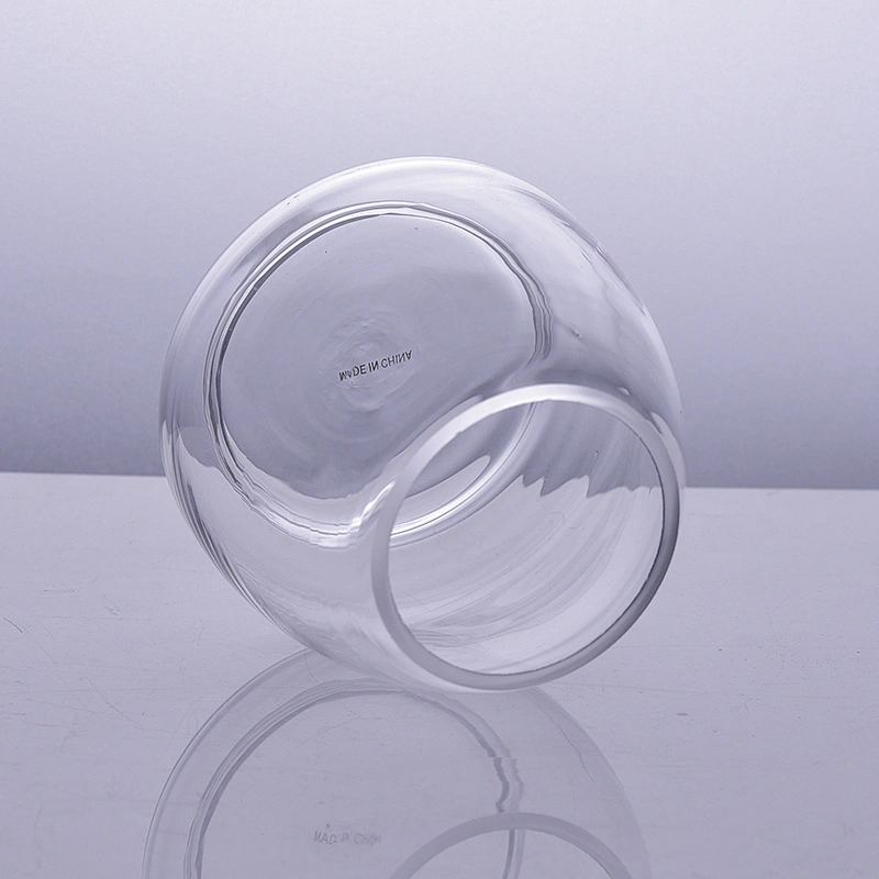 Wholesales Unique Clear Glass Candle Jars Home Decoration