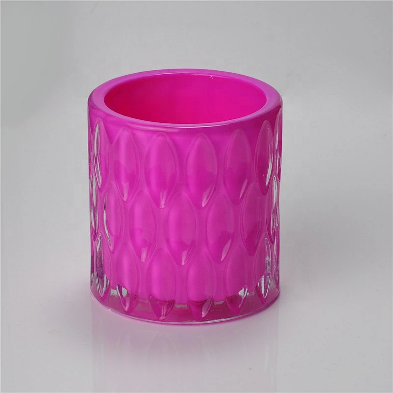 Wholesales tealight pink luxury candle glass jar 6oz 8oz 10oz